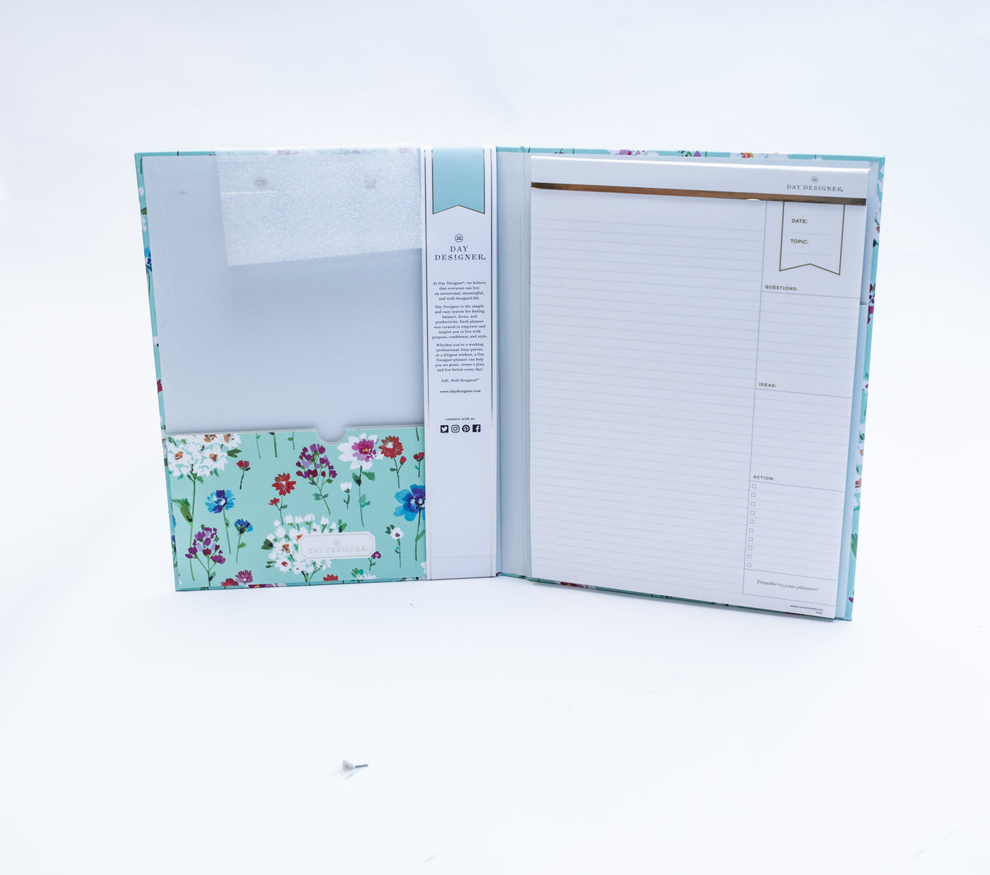 Notepad Floral Acqua